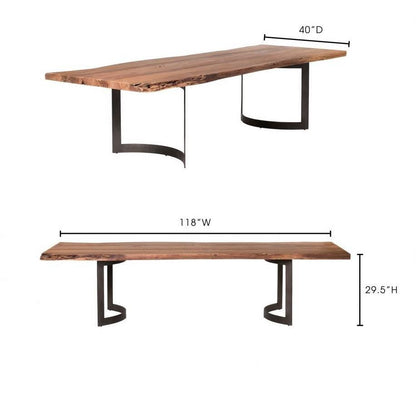 BENT SOLID SLAB DINING TABLE