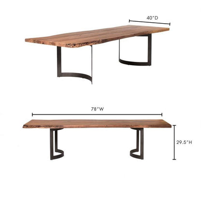 BENT SOLID SLAB DINING TABLE