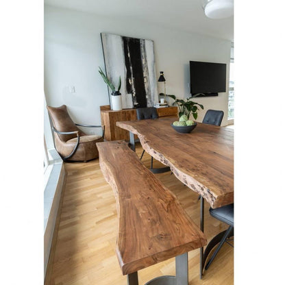 BENT SOLID SLAB DINING TABLE