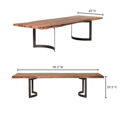 BENT SOLID SLAB DINING TABLE
