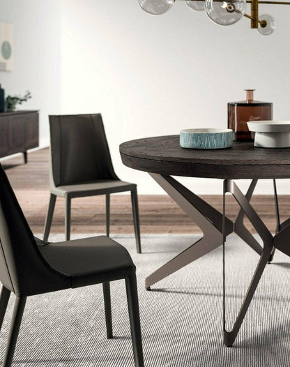 Big Round Expandable Dining Table By Ozzio Italia