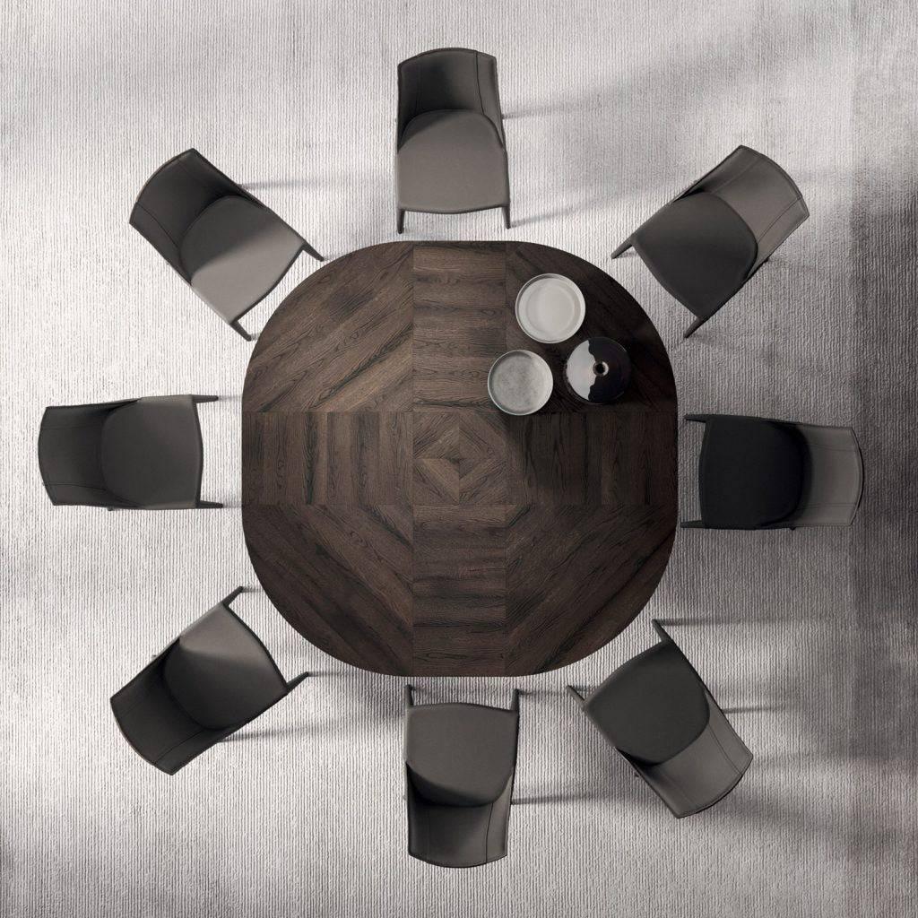 Big Round Expandable Dining Table By Ozzio Italia