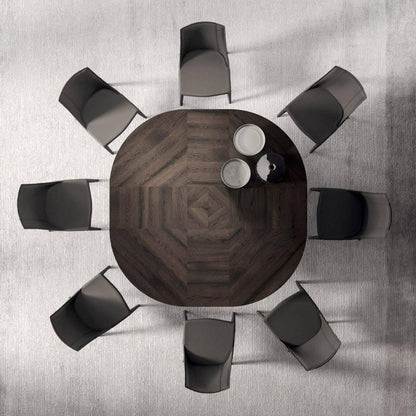 Big Round Expandable Dining Table By Ozzio Italia