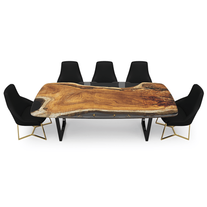 Black Carna Walnut Dining Table