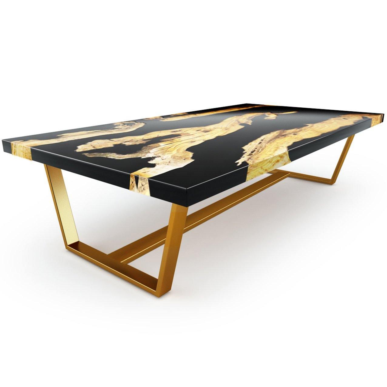 Black Morano Olive Wood Coffee Table