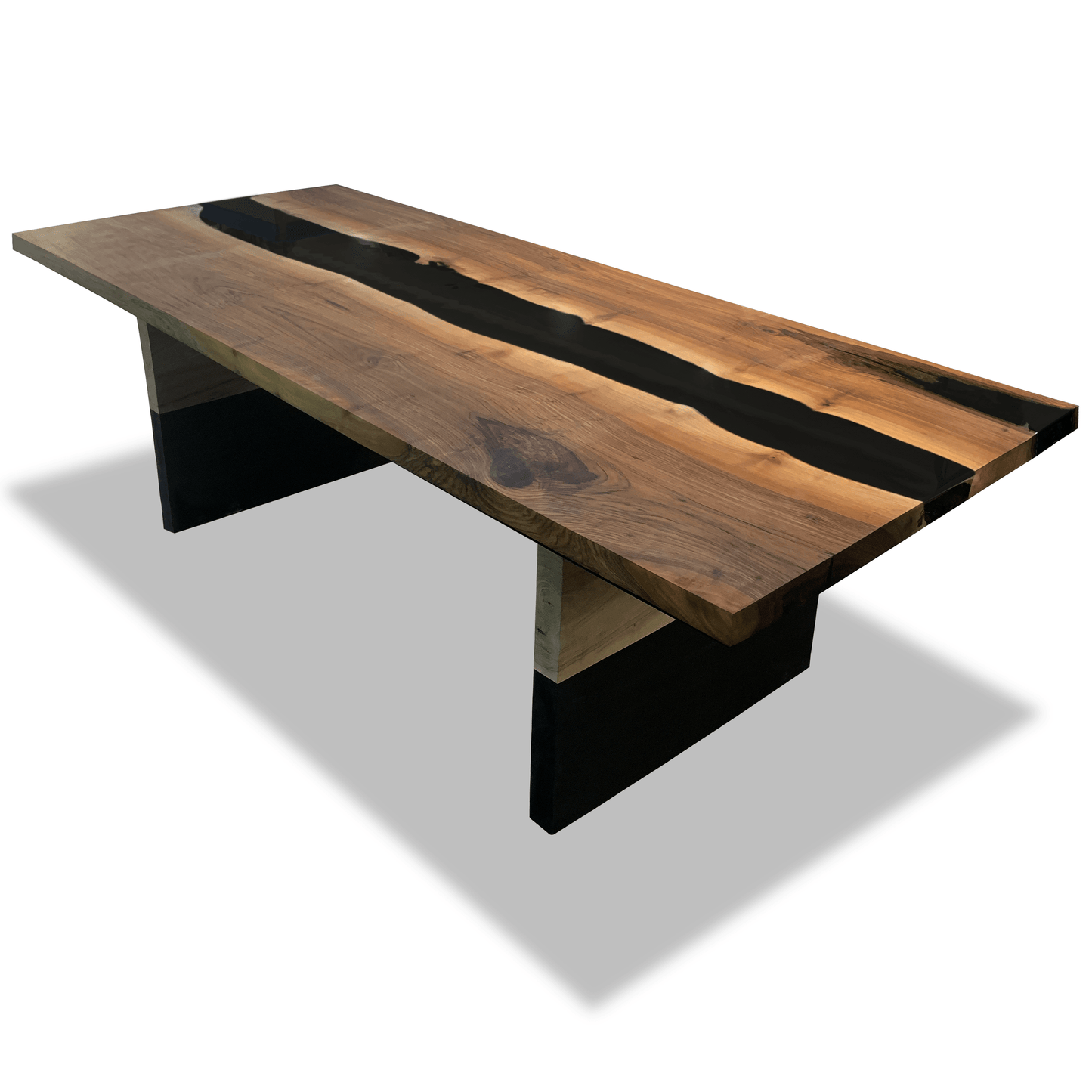 Black Thyria River Walnut Dining Table