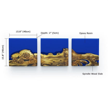Blue Phaetusa Silverberry Wood Wall Art