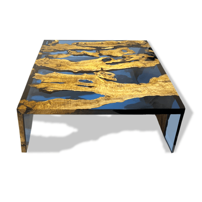 Blue Waterfall Olive Coffee Table