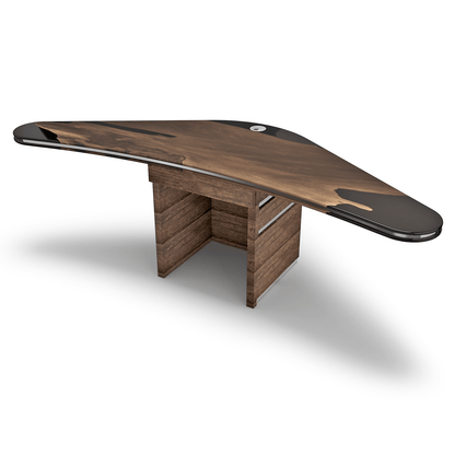 Boomerang Walnut Wood Desk