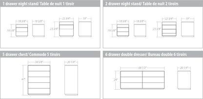 Boulevard 1 Drawer Nightstand