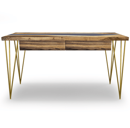Brontes Walnut Wood River Desk
