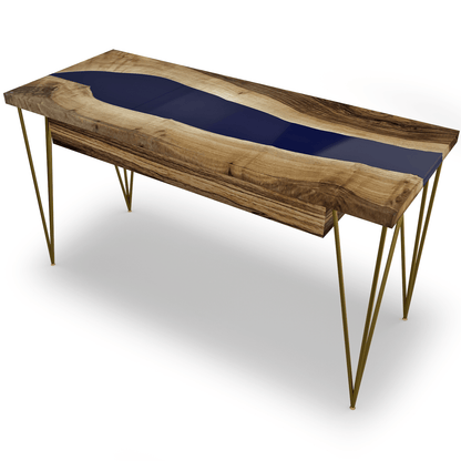 Brontes Walnut Wood River Desk