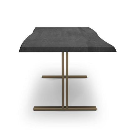 Brooks Natural Edge Dining Table - T Base