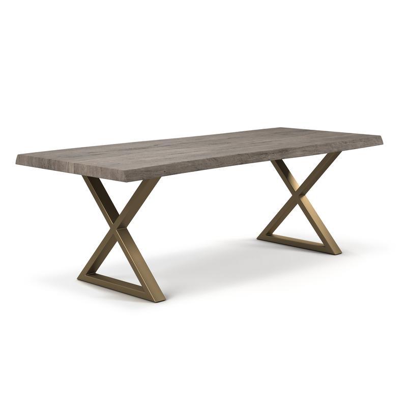 Brooks Natural Edge Dining Table - X Base