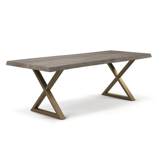 Brooks Natural Edge Dining Table - X Base