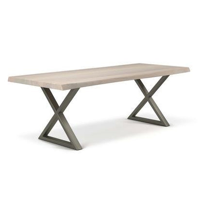 Brooks Natural Edge Dining Table - X Base