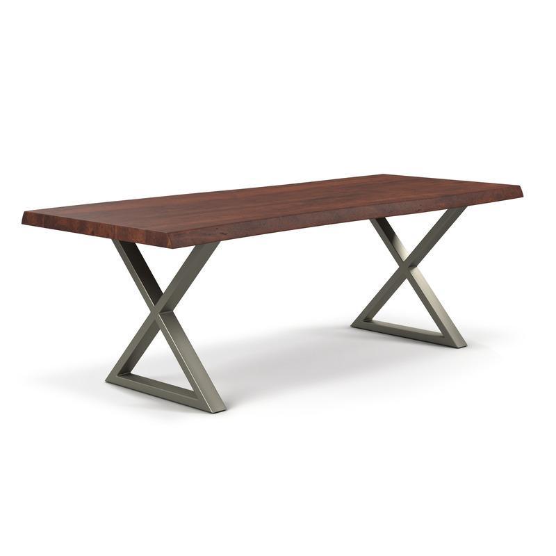 Brooks Natural Edge Dining Table - X Base