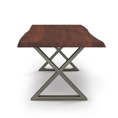 Brooks Natural Edge Dining Table - X Base