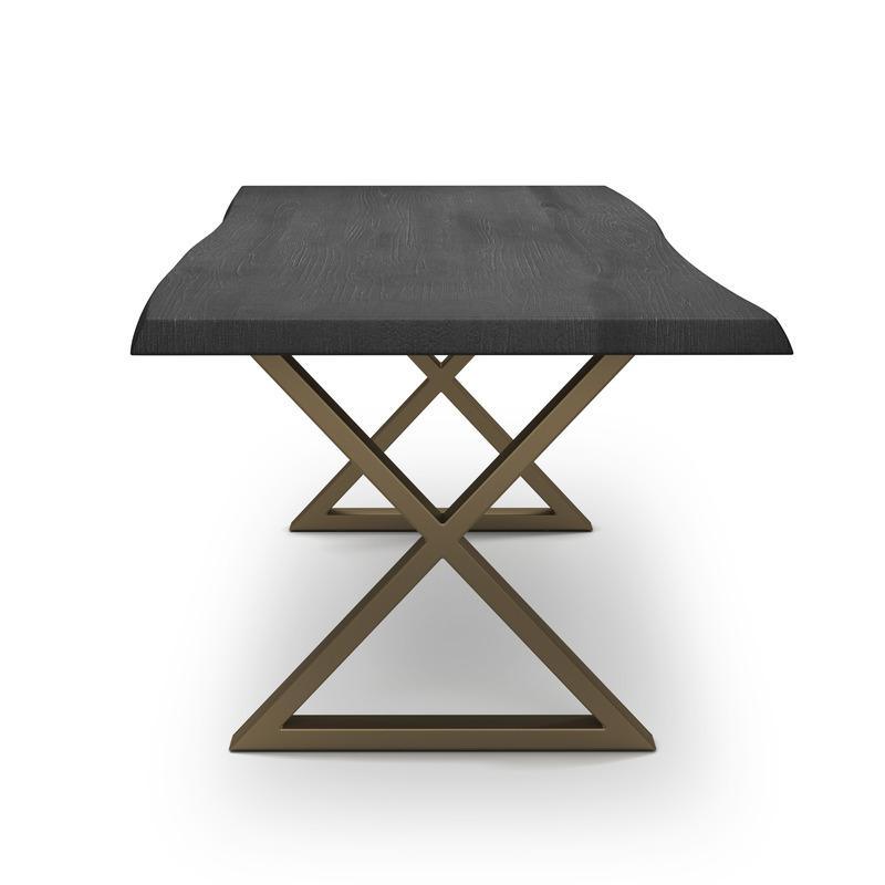Brooks Natural Edge Dining Table - X Base