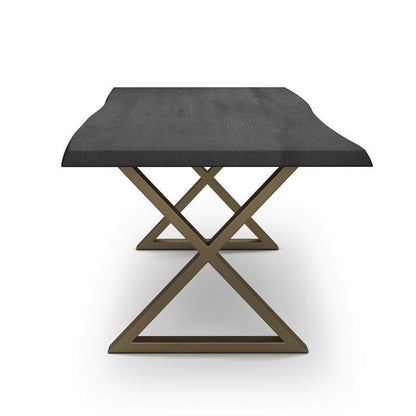 Brooks Natural Edge Dining Table - X Base