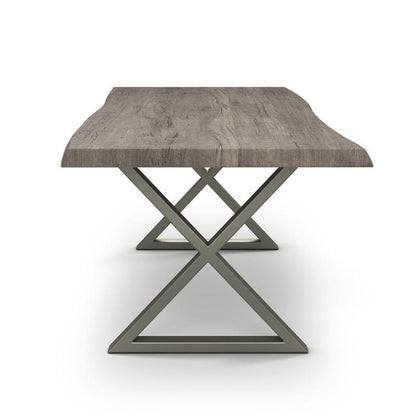 Brooks Natural Edge Dining Table - X Base
