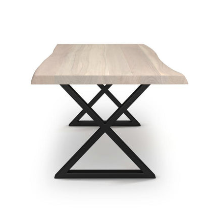 Brooks Natural Edge Dining Table - X Base