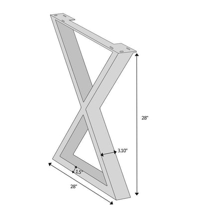 Brooks Natural Edge Dining Table - X Base
