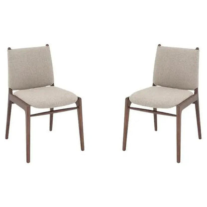 Cappio Dining Chair in Walnut with Beige Fabric