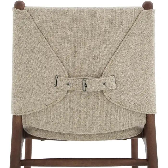 Cappio Dining Chair in Walnut with Beige Fabric