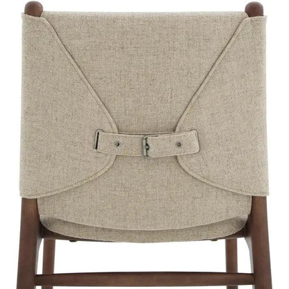 Cappio Dining Chair in Walnut with Beige Fabric