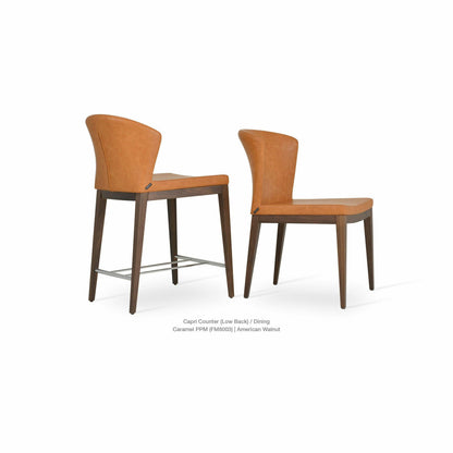 CAPRI WOOD LOW BACK STOOL