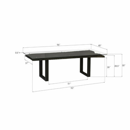 Chainsaw Dining Table with Glass