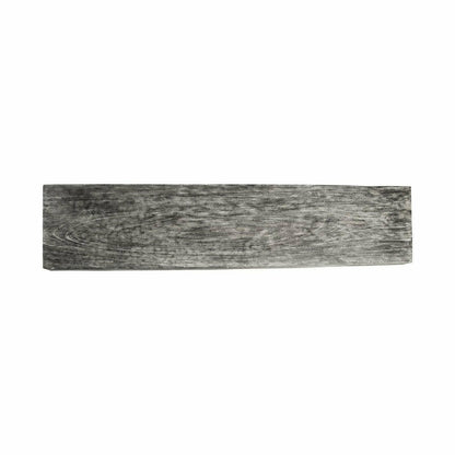 Chamcha Wood Console Table Metal U Legs, Gray Stone Finish