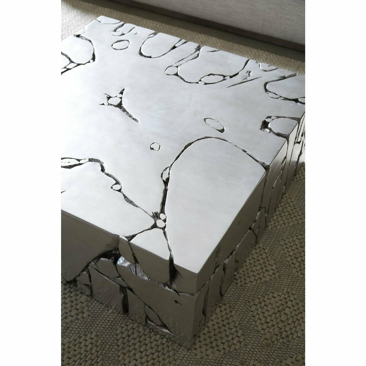 Chunk Square Silver Coffee Table