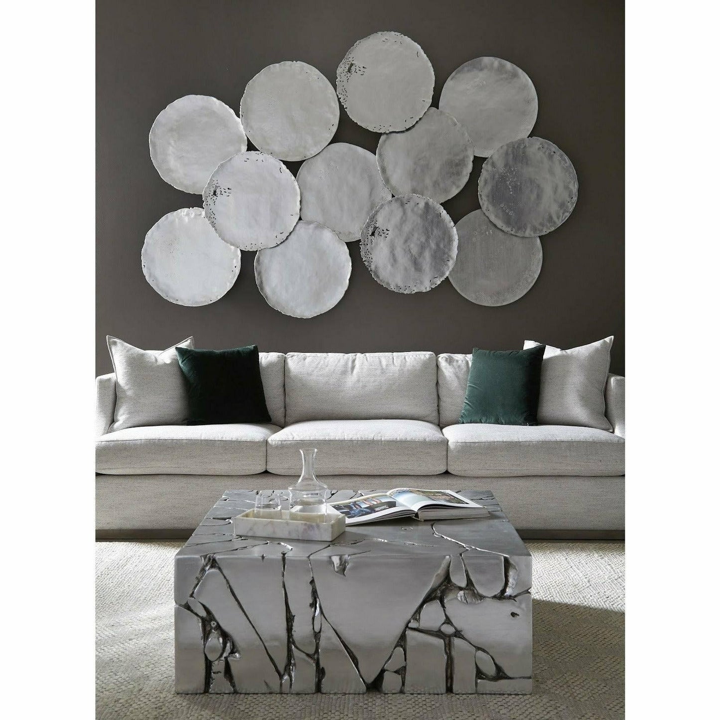 Chunk Square Silver Coffee Table