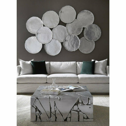 Chunk Square Silver Coffee Table