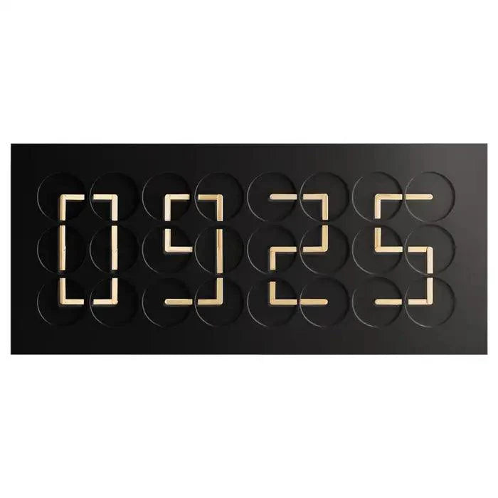 ClockClock 24 Black with Golden Hands