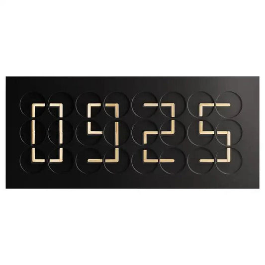ClockClock 24 Black with Golden Hands