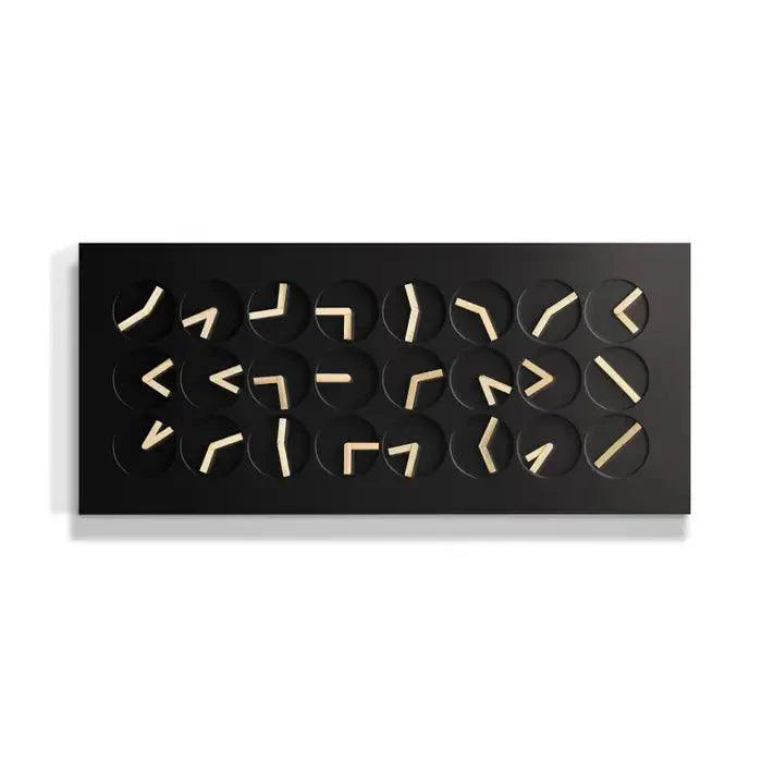 ClockClock 24 Black with Golden Hands