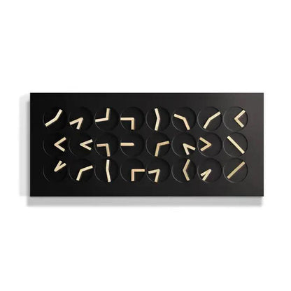 ClockClock 24 Black with Golden Hands