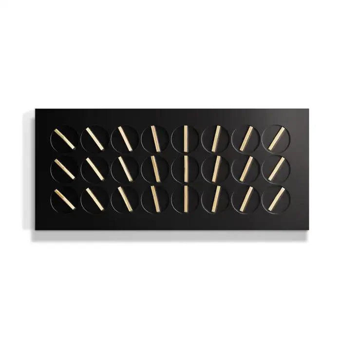 ClockClock 24 Black with Golden Hands