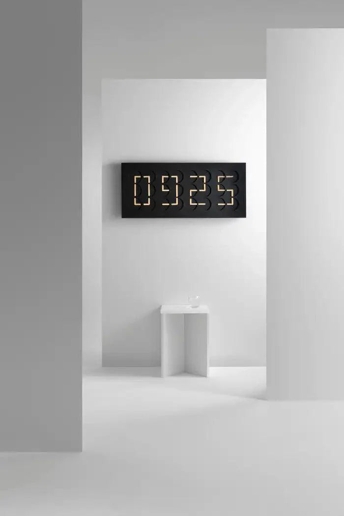 ClockClock 24 Black with Golden Hands