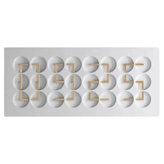 ClockClock 24 Golden Hands 'White', Wall Sculpture