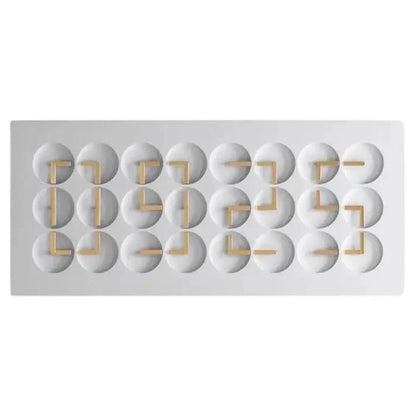 ClockClock 24 Golden Hands 'White', Wall Sculpture