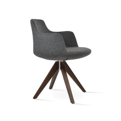 Dervish Pyramid Swivel Dining Chair