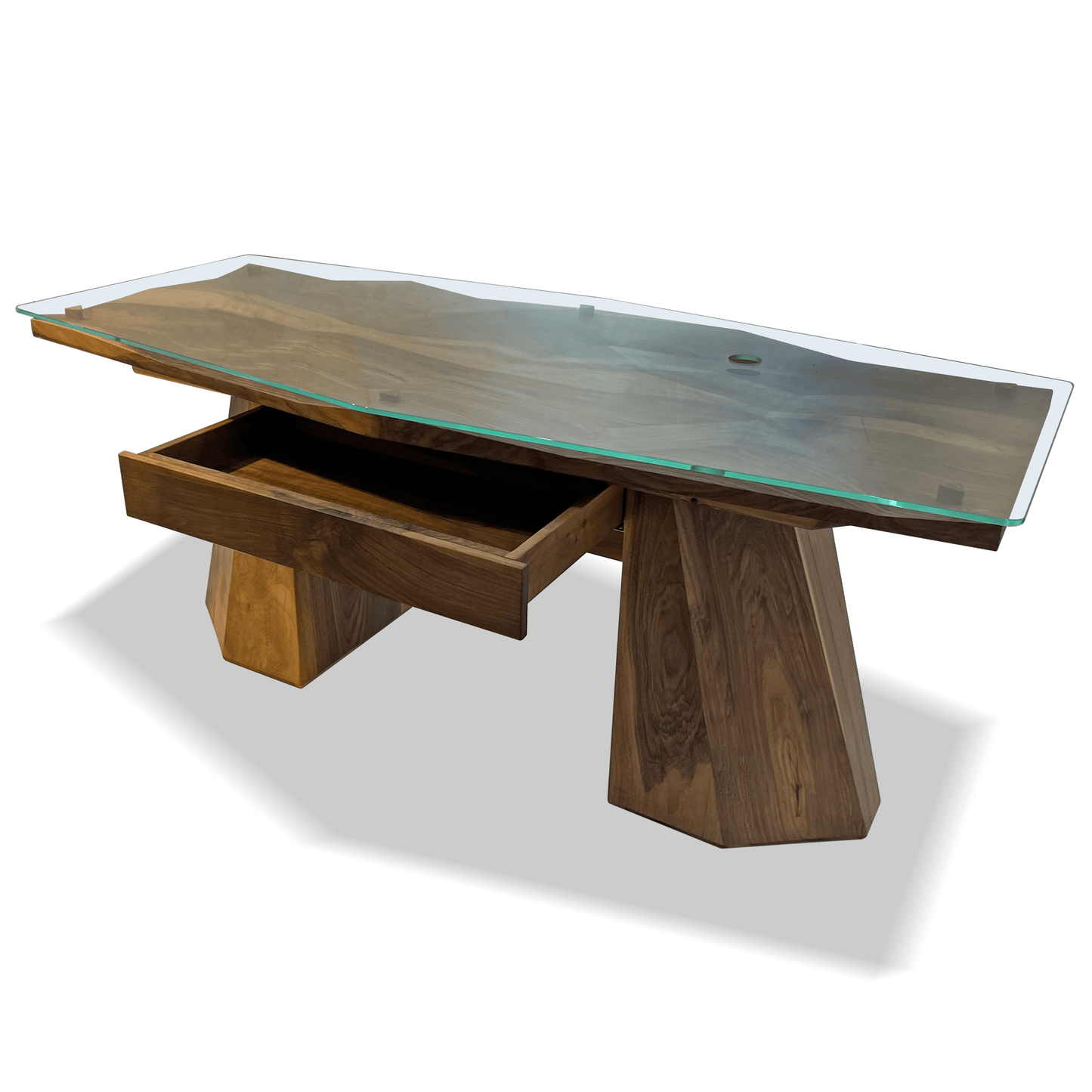 Diamond Deluxe Walnut Office Desk