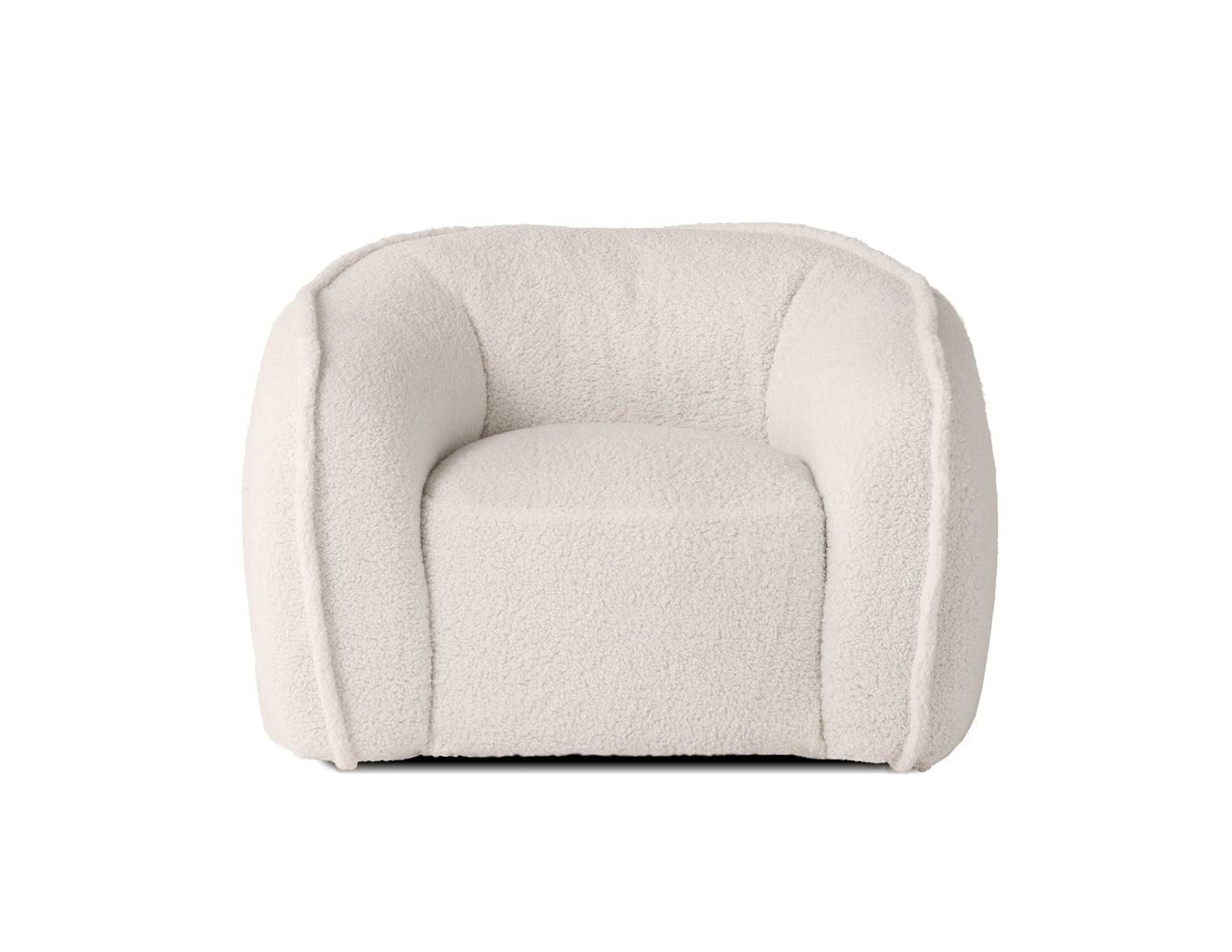 DUFFY SWIVEL OCCASIONAL CHAIR CREAM TEDDY
