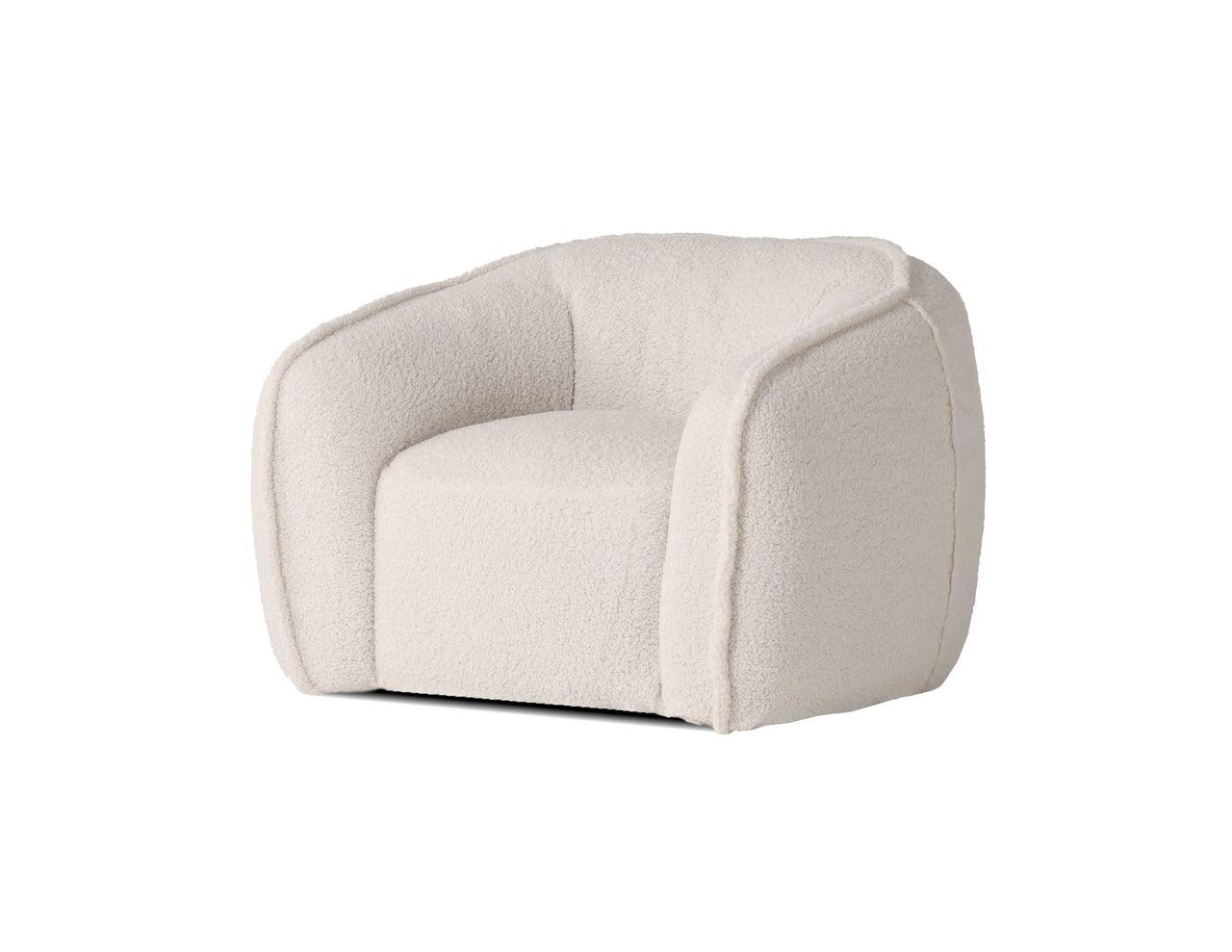 DUFFY SWIVEL OCCASIONAL CHAIR CREAM TEDDY