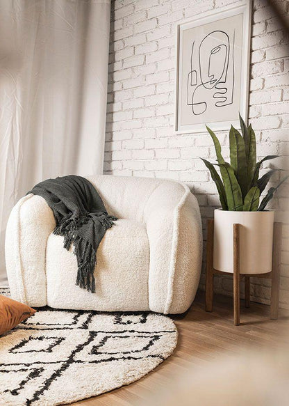 DUFFY SWIVEL OCCASIONAL CHAIR CREAM TEDDY