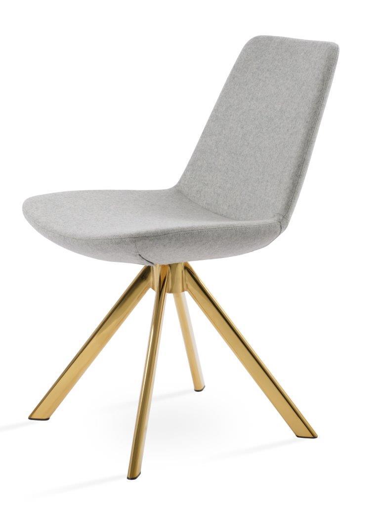 Eiffel Sword Swivel Dining Chair